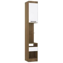 Mesa Cabeceira Modulado 38cm 1 Porta 1 Gaveta Delphi Avelã/Branco L01 - Mpozenato Mesa Cabeceira Modulado 38cm 1 Porta 1 Gaveta Delphi Avelã/Branco L01 - Mpozenato