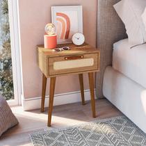Mesa Cabeceira para Quarto com 1 Gaveta Retrô Marrom Mesa Cabeceira para Quarto com 1 Gaveta Retrô Marrom