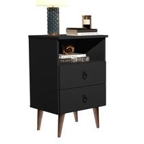 Mesa cabeceira para quarto / madri ii gavetas / pés madeira