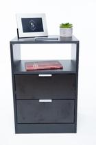 Mesa Cabeceira Preto 60Cm X 30Cm Comprimento 2 Gavetas Fundo Mesa Cabeceira Preto 60Cm X 30Cm Comprimento 2 Gavetas Fundo