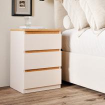 Mesa Cabeceira Quarto 3 gavetaS Decoração Moderna Lateral Cama Organizada MIX - Comprou Chegou