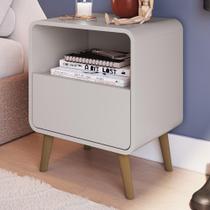 Mesa Cabeceira Quarto 47cm 1 Gaveta Nuvia Bege C06 - Mpozenato Mesa Cabeceira Quarto 47cm 1 Gaveta Nuvia Bege C06 - Mpozenato