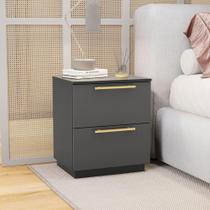 Mesa Cabeceira Quarto 50cm Com 2 Gavetas Magna V01 - D'rossi Alasca