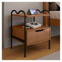 Mesa Cabeceira Quarto Casal Solteiro Gaveta Estilo Retrô Vintage