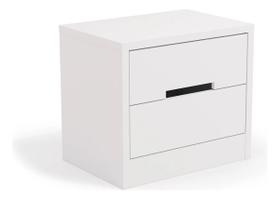 Mesa Cabeceira Retangular Madeira Branco 54x48x38cm - Lisboa Colorido Mesa Cabeceira Retangular Madeira Branco 54x48x38cm - Lisboa Colorido