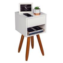 Mesa Cabeceira Retro 30Cm Pé Palito Castanho Envio Montada Mesa Cabeceira Retro 30Cm Pé Palito Castanho Envio Montada