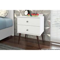 Mesa Cabeceira RT 3032 c/ 2 Gavetas Branco - Movelbento