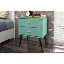 Mesa Cabeceira RT 3032 c/ 2 Gavetas Oliva - Movelbento