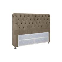 Mesa Cabeceira Solteiro Imperatriz Suede Marrom - Simbal