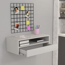 Mesa Cabeceira Suspensa Gaveta Inferior E Nicho Mdf 50cm