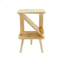 Mesa Cabeceira Z Tripé Retrô Pé Palito Quarto Sala