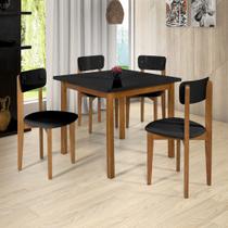 Mesa Cadeiras 90cm Estofado MDF Pinus P/ Ambientes Pequenos Mesa Cadeiras 90cm Estofado MDF Pinus P/ Ambientes Pequenos