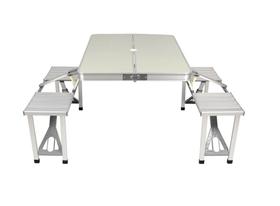 Mesa Camping dobrável alumínio maleta 4 bancos Shark Blue Mesa Camping dobrável alumínio maleta 4 bancos Shark Blue