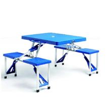 Mesa Camping Portátil Dobrável 4 Cadeiras Leve E Resistente