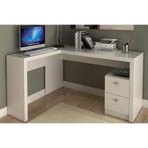 Mesa Canto p/Escritório ME4129 c/ 2 Gavetas Branco - Tecno Mobili Mesa Canto p/Escritório ME4129 c/ 2 Gavetas Branco - Tecno Mobili