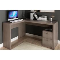 Mesa Canto p/Escritório ME4129 c/ 2 Gavetas Carvalho - Tecno Mobili Mesa Canto p/Escritório ME4129 c/ 2 Gavetas Carvalho - Tecno Mobili