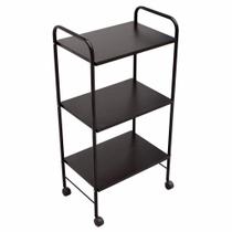 Mesa Carrinho Auxiliar com 3 Prateleiras - Linha Black Mesa Carrinho Auxiliar com 3 Prateleiras - Linha Black