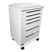 Mesa Carrinho Auxiliar Mdf Gavetas Branco Mesa Carrinho Auxiliar Mdf Gavetas Branco