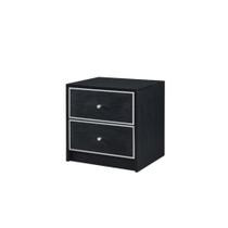 Mesa Casafoyer Jabir, 2 gavetas, acento de madeira, preto, prata Mesa Casafoyer Jabir, 2 gavetas, acento de madeira, preto, prata