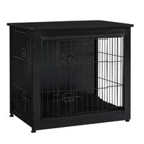 Mesa casinha para cachorro Dwanton em madeira, 69 cm, preta