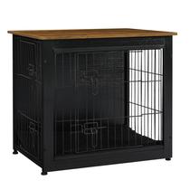 Mesa-casinha para cachorro Dwanton em madeira, 69 cm, preto e marrom