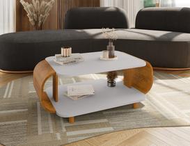 Mesa Centro Bechara Floripa Apoio Mesinha Centro Decorativa Sala Porta Objetos e Quadros Várias Core