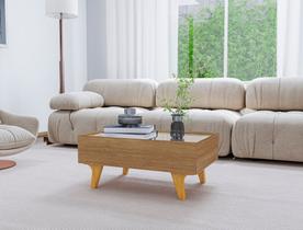 Mesa Centro Bechara SENA Retangular com Espelho Apoio Mesinha Decorativa Porta Objetos Várias Cores Mesa Centro Bechara SENA Retangular com Espelho Apoio Mesinha Decorativa Porta Objetos Várias Cores