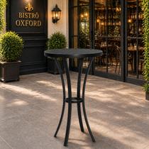 Mesa Centro Bistro Alumínio 60cm Jardfim Eletrostática Cor:Preto Mesa Centro Bistro Alumínio 60cm Jardfim Eletrostática Cor:Preto