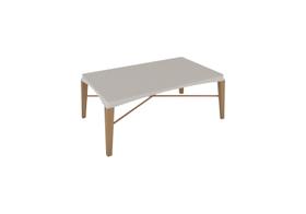 Mesa Centro Coral Natural/Off White Brilho/Cobre Rudnick Mesa Centro Coral Natural/Off White Brilho/Cobre Rudnick