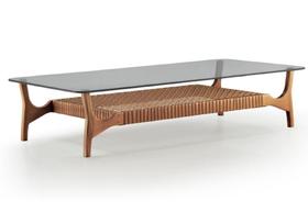 Mesa Centro Cutiê Com Tampo de Vidro