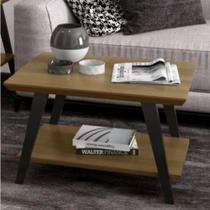 Mesa Centro Davi Com Pés Madeira Freijó Preto