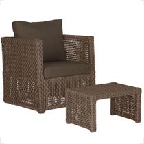 Mesa centro e 1 Poltrona Madri Corda Náutica Estofado 9 Trama Original