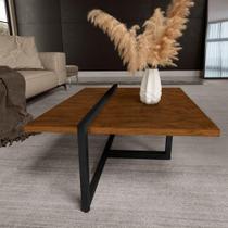 Mesa Centro Estilo Industrial Berlin Decorativa Moderna Klm Móveis disponível em tonalidade Imbuia/ Preto Mesa Centro Estilo Industrial Berlin Decorativa Moderna Klm Móveis disponível em tonalidade Imbuia/ Preto