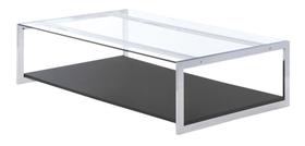 Mesa Centro Gaia Cromada Tampo Vidro Liso - 17459