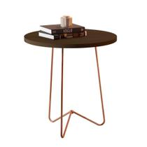Mesa Centro Luxo 8004 Canela Pés Ferro Bronze JB Bechara FORA DE LINHA