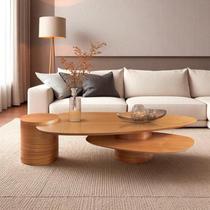 Mesa Centro para Sala de Estar Pétala 100% MDF Marrom Cinamomo Mesa Centro para Sala de Estar Pétala 100% MDF Marrom Cinamomo