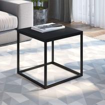 Mesa Centro Quadrada Preto Fosco 40x40 Mesa Centro Quadrada Preto Fosco 40x40