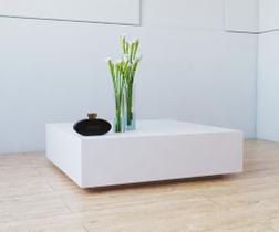 Mesa centro quadrada sala MDF decor 80x80