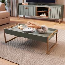 Mesa Centro Retangular para Sala de Estar 30cm x 48cm x 93cm Columbia Verde Mesa Centro Retangular para Sala de Estar 30cm x 48cm x 93cm Columbia Verde