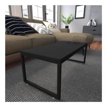Mesa Centro Sala Pés ferro Tampo MDF Amadeirado Carmin - Carmin Moveis Mesa Centro Sala Pés ferro Tampo MDF Amadeirado Carmin - Carmin Moveis