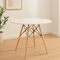 Mesa Charles Eiffel Eames 70cm Redonda Sala Estar Cozinha Desing Moderno Elegante