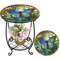 Mesa Cinnvoice Estilo Mariposa Redonda 36x43 cm Mosaico Mesa Cinnvoice Estilo Mariposa Redonda 36x43 cm Mosaico