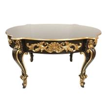Mesa Classica entalhes Concha Folha Ouro Alta Decoração