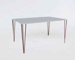 Mesa Clips Ferro Cobre 135cm Retangular