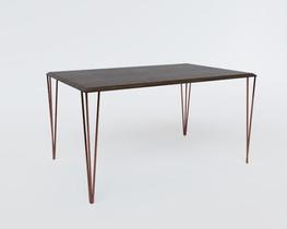 Mesa Clips Ferro Cobre 135cm Retangular