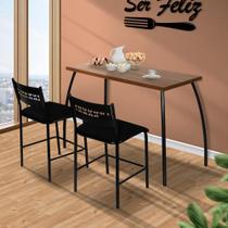 Mesa com 2 cadeiras pretas - Nymeria Shop Jm