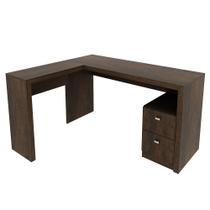 Mesa com 2 Gavetas para Escritório Home Office ME4129 MDP Rustico G69 - Gran Belo