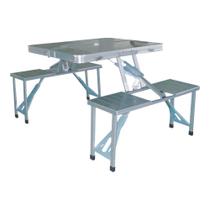 Mesa com 4 Banquetas Camping Dobrável Konrad Nautika