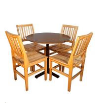 Mesa com 4 Cadeiras Ana Hickmann de Madeira Jantar e Cozinha