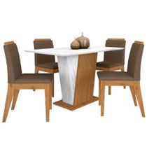 Mesa Com 4 Cadeiras Qatar 1,20 Cin/carraro Bra/cap - Móveis Arapongas Mesa Com 4 Cadeiras Qatar 1,20 Cin/carraro Bra/cap - Móveis Arapongas